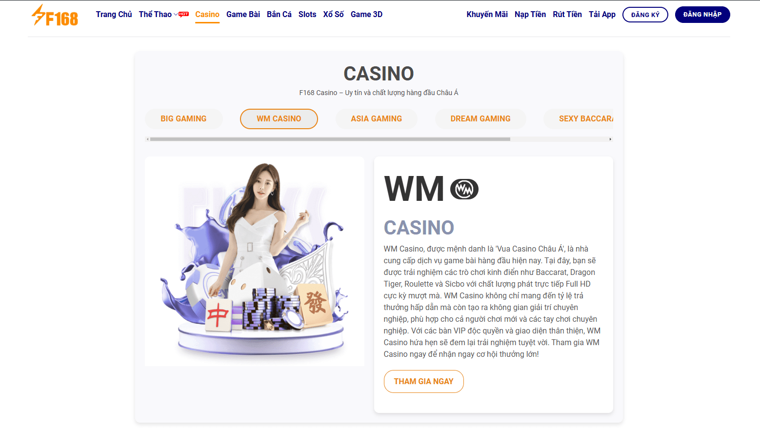 Địa chỉ WM có nhiều trò chơi hot